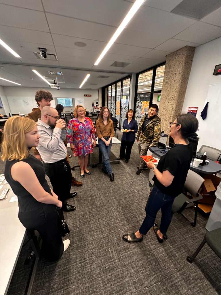Graduate Students meeting Secretary Shelley Lowe (NEH)